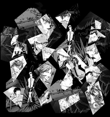 トレンチコートの裏地に使用される許斐剛「新テニスの王子様」のイラスト。(C)許斐 剛／集英社