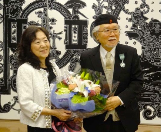 叙勲式の様子。