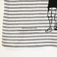 「ポップコーンキャッチ ボーダーTシャツ 投げ」の絵柄。