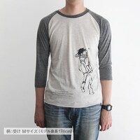 「ポップコーンキャッチ ラグランTシャツ 受け」のオートミール。サイズはM。