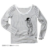 「ポップコーンキャッチ ボーダーTシャツ 受け」のGirlsMサイズ。