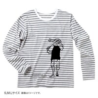 「ポップコーンキャッチ ボーダーTシャツ 投げ」のメンズ。