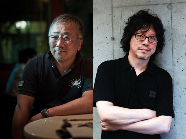 左から大友克洋、浦沢直樹。(C)Pierre Laborie (C)Maki Ishii