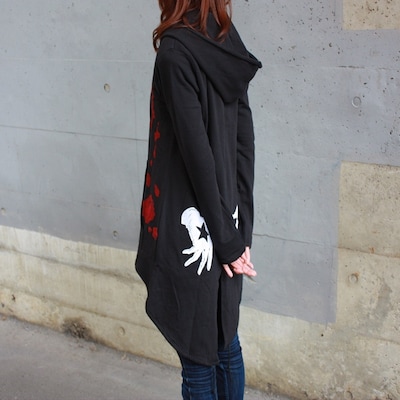 「ライチ☆光クラブ 薔薇パーカー黒」