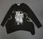 「ライチ☆光クラブ 心臓ロングTシャツ」ブラック