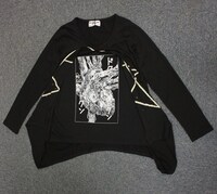 「ライチ☆光クラブ 心臓ロングＴシャツ」ブラック