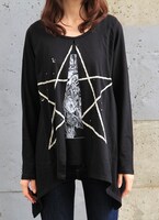 「ライチ☆光クラブ 心臓ロングＴシャツ」ブラック