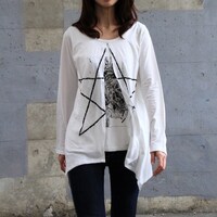 「ライチ☆光クラブ 心臓ロングＴシャツ」ホワイト