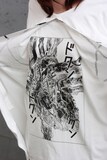 ライチ☆光クラブ 心臓ロングTシャツ」ホワイト - 「ライチ☆光