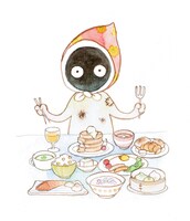 秀良子「恋のまえにクロワッサン、愛のあとには目玉焼き。」扉絵。