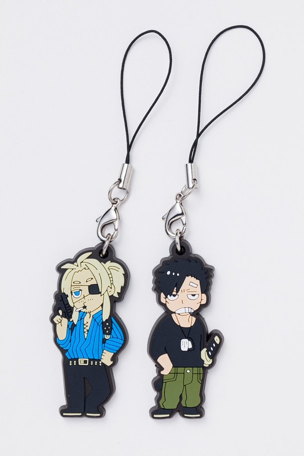 「GANGSTA.」4巻限定版に付属するラバーストラップの見本。