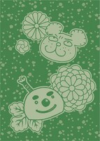 「ちはやふるかるた入門編　『ちはやふる』公式百人一首かるた」に付属する札の裏面。