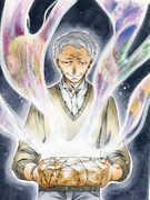 「コミック星新一 包み」カット (C）1976 星ライブラリ／新潮社「包み」（角川文庫刊『地球から来た男』所収）