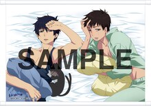 B賞のタペストリー。イラストは描き下ろしだ。(C)加藤和恵／集英社・「青の祓魔師」製作委員会・MBS