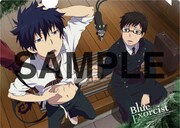 E賞のクリアファイルセット（奥村兄弟＆クロ）(C)加藤和恵／集英社・「青の祓魔師」製作委員会・MBS