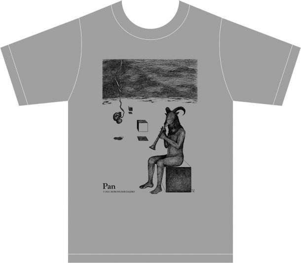諸星大二郎Tシャツ「パンの神」 （グレー）