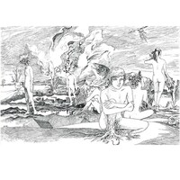 諸星大二郎ポストカード「荒野の人たち」