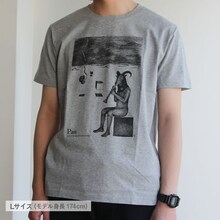諸星大二郎Tシャツ「パンの神」 （グレー）