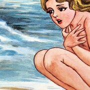 諸星大二郎ポスター「少女としゃれこうべ」