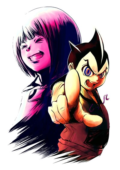 咲良宗一郎作画のもとリメイクされる「オーシャンまなぶ」の予告カット。