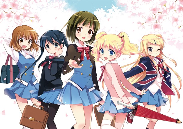 「きんいろモザイク」アニメ化を記念して、原悠衣が描き下ろしたイラスト。(C)原悠衣・芳文社