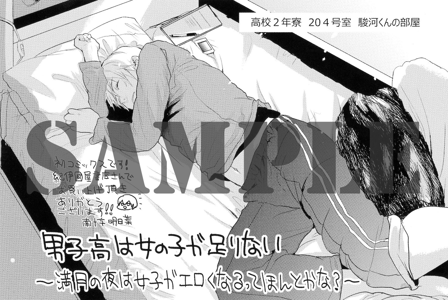 「男子高は女の子が足りない～満月の夜は女子がエロくなるってほんとかな？～ 」、紀伊國屋書店の特典ペーパー。