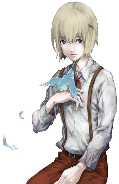 武論尊・原哲夫原作、河田雄志シナリオ、行徒作画、行徒妹協力による「HEART of Meet～あの日の約束～」のカット。この少年が、世界が炎に包まれる以前のハート様だ。