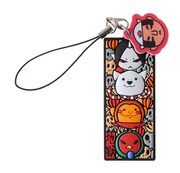 「鬼灯の冷徹」の8巻限定版に付属する、「桃太郎の悲しきラバーストラップ」。桃太郎の顔をずらすと、実は鬼灯が動物たちを率いていることがわかる。