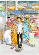 「仏像のまち」1巻表紙イラスト (C)蒼木雅彦／メディアファクトリー