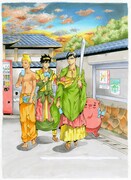 「仏像のまち」1巻裏表紙イラスト (C)蒼木雅彦／メディアファクトリー