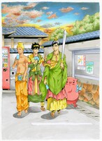 「仏像のまち」1巻裏表紙イラスト (C)蒼木雅彦／メディアファクトリー