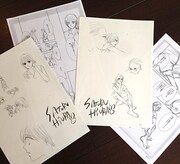 抽選で当たる「うらら」の線画。