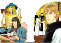 「修道士ファルコ」と「エロイカより愛をこめて」のコラボクリアファイルの中面。