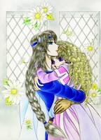 プリンセスGOLD2月号に掲載されている、中山星香「花冠の竜の国 2nd」のカット。