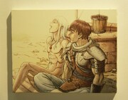 販売されているキャンバスパネル。映画では登場しなかった、ガッツとグリフィスの水浴びのエピソードを描いた貴重な1枚だ。