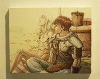 販売されているキャンバスパネル。映画では登場しなかった、ガッツとグリフィスの水浴びのエピソードを描いた貴重な1枚だ。