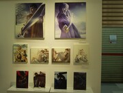 会場で販売されているアクリルスタンド、キャンバスパネル。