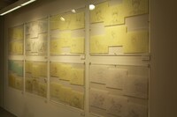 展示されている生原画。