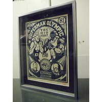 「キン肉マン サイン入り木版画 第21回超人オリンピック NAVY」