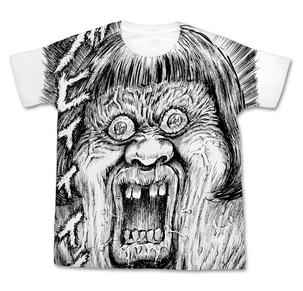 「漫F画太郎『罪と罰』“ユカリ” Tシャツ」前面。