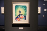 大長編シリーズ「のび太と竜の騎士」のカラー原画。(C)Fujiko-Pro