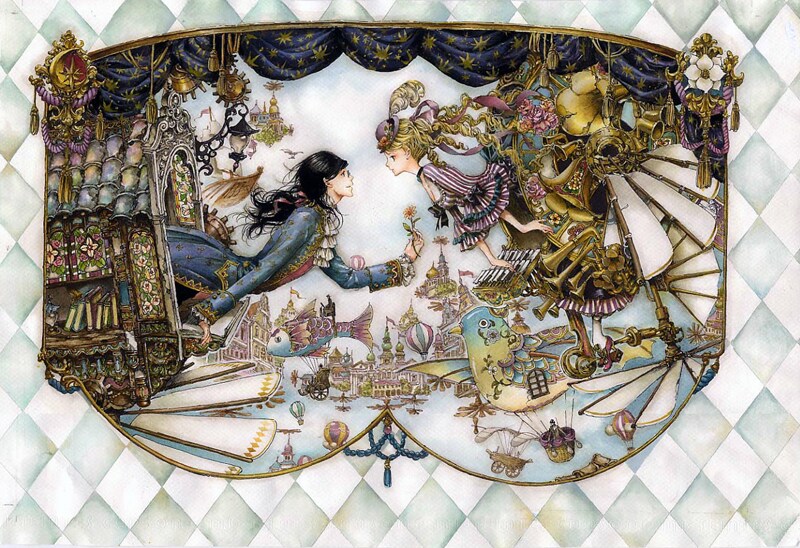 尚月地による高級複製画のイメージ。