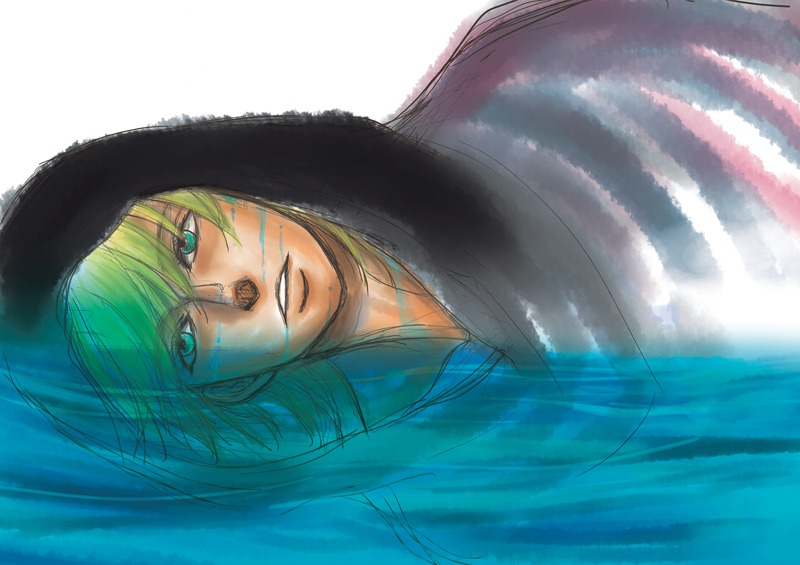 onBLUE Vol.8のSHOOWAによる表紙イラスト。