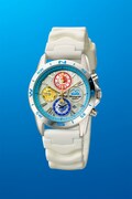 「ワンピース 海軍オフィシャルライセンス・クロノグラフ WEB限定ホワイトバンドモデル」(C)尾田栄一郎／集英社・フジテレビ・東映アニメーション