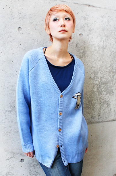 「ドロヘドロ」のアパレルラインより、「Mushroom-cardiman 2013」のSaxeblue。価格は9500円。