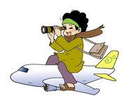 番組用にヤマザキマリが描き下ろした自画像。