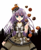「ショコラの魔法」原作ビジュアル。イラストで哀川ショコラが着ているドレスが商品化された。