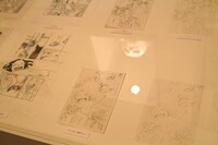 田中相「千年万年りんごの子」のネームや原稿。