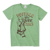 「バッファロー5人娘サインペインティングTシャツ」スタンダードボディ（ヘザーグリーン）