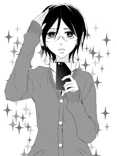 山崎童々の読み切り「制服DUTY」扉イラスト。